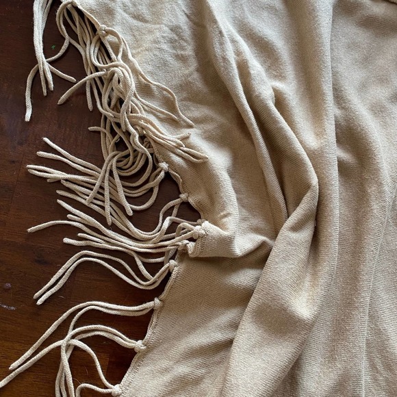Michael Kors Camel Cowl Fringe Poncho Sweater - Picture 4 of 4